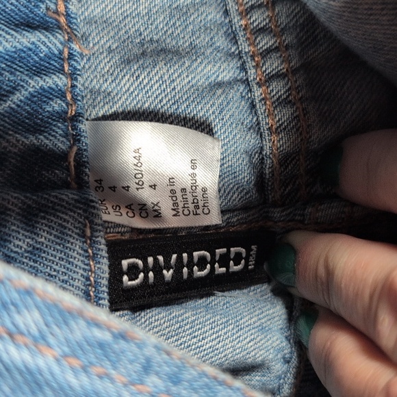 H&M‎ Blue Distressed Overalls - Picture 2 of 3